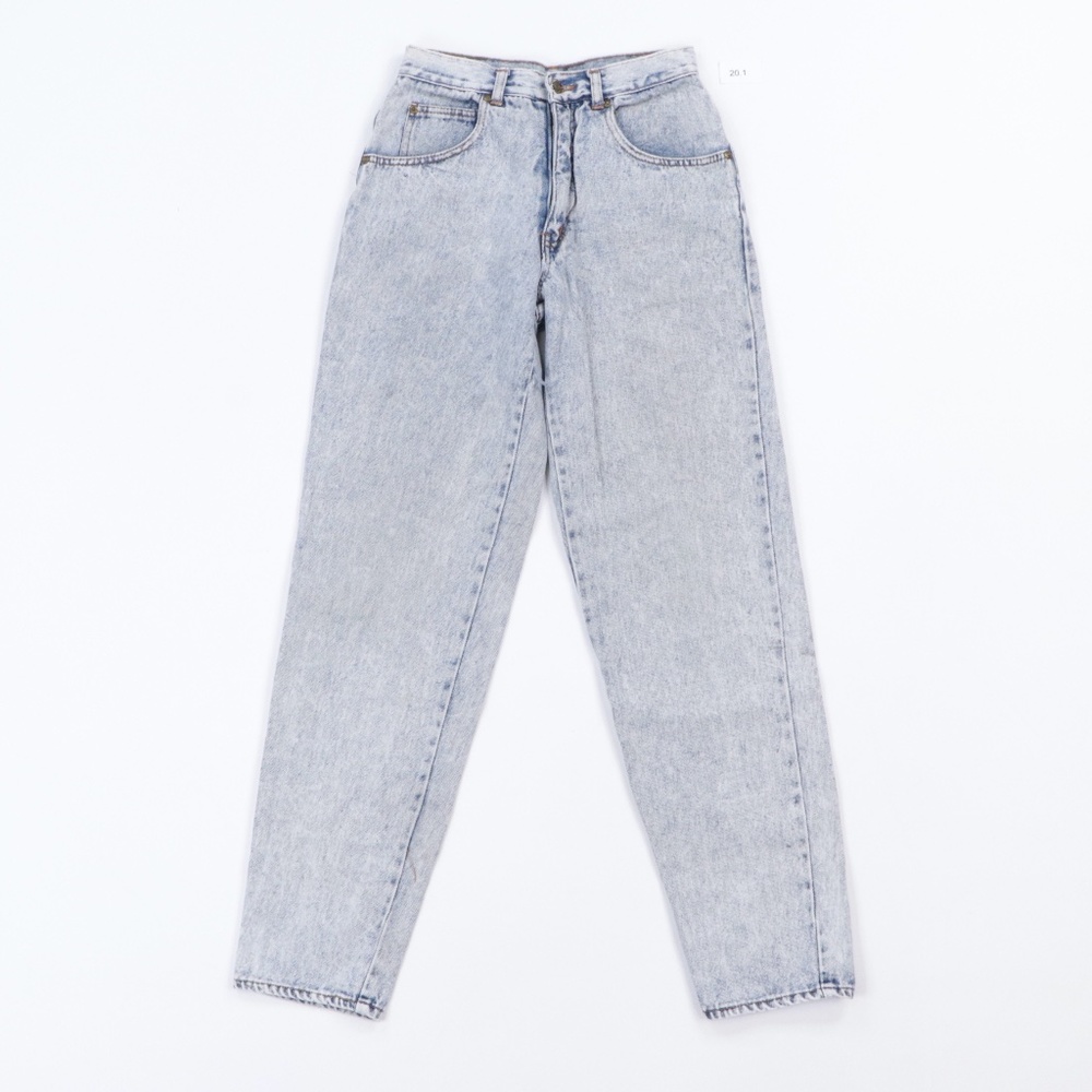 Vtg 90s Mens 27x30 Tapered Leg Acid Wash Jeans